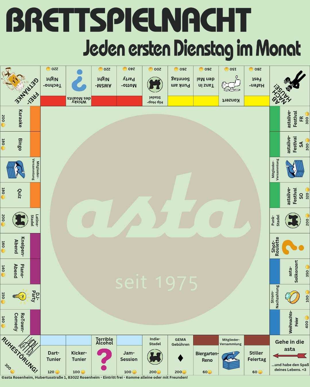 Brettspielnacht in der Asta-Kneipe