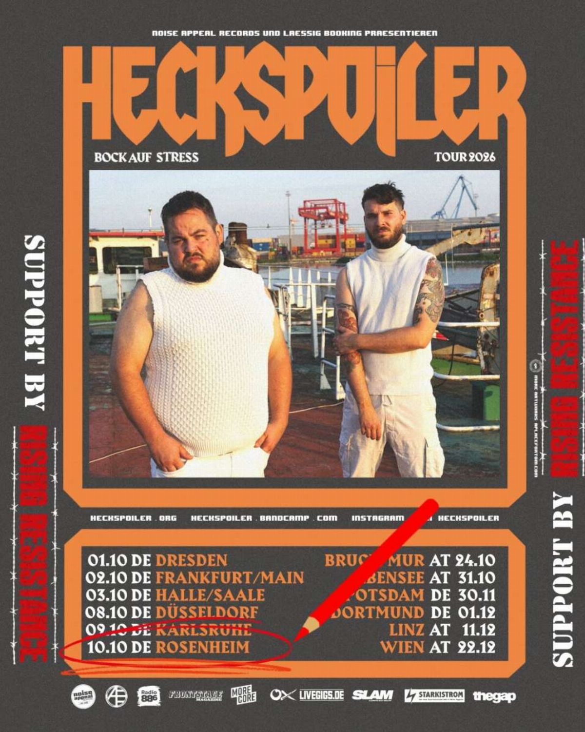 Live: Heckspoiler + Rising Resistance