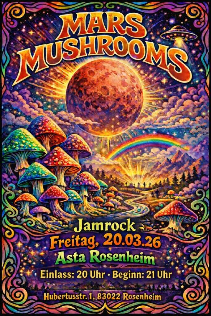 Mars Mushrooms spielen in der Asta in Rosenheim