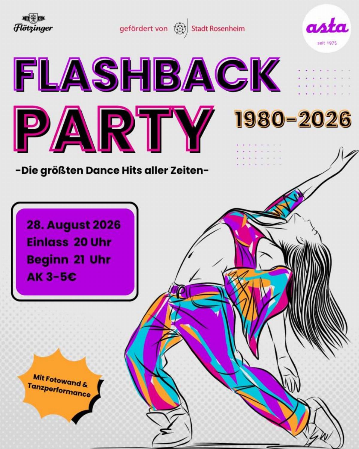 FLASHBACK PARTY in der Asta