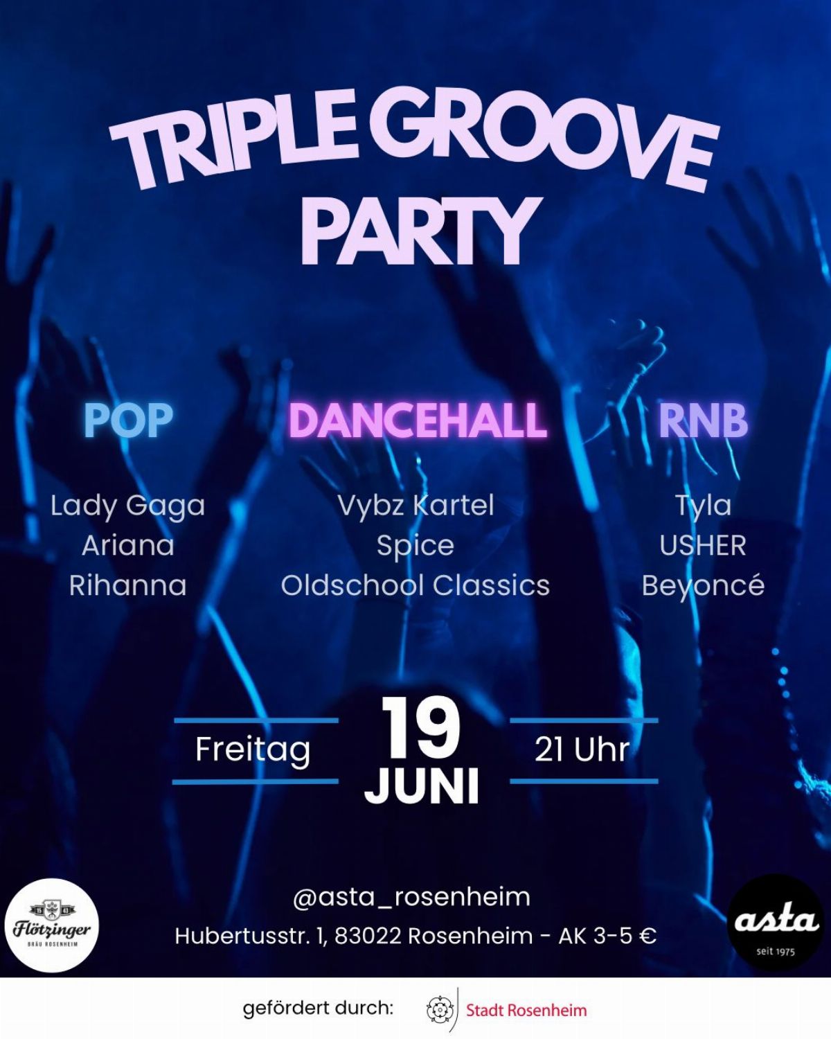 Triple Groove Party Asta Kneipe