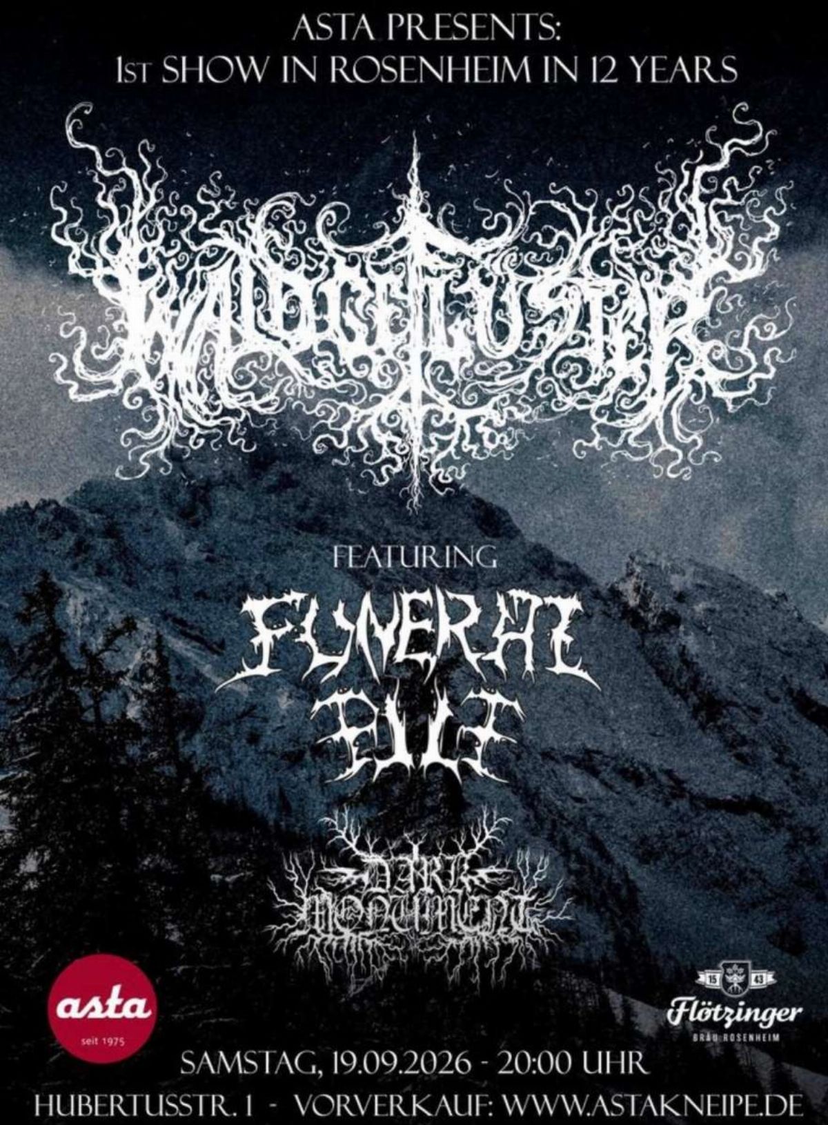 Waldgeflüster, Funeral Pile & Dark Monument – LIVE