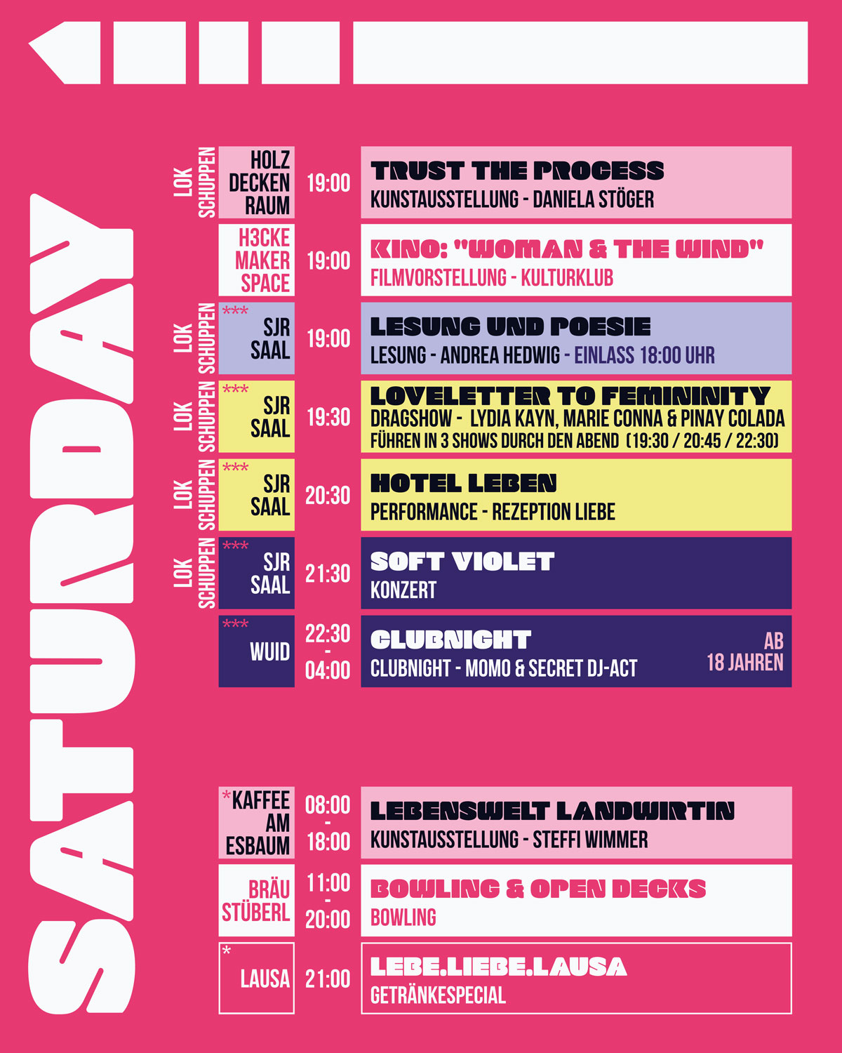 »Festival mit V« Rosenheim - Programm Samstag