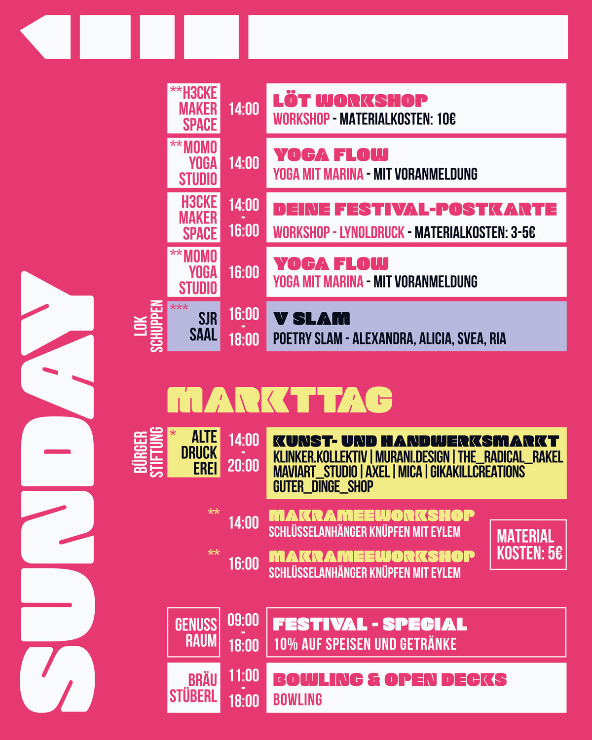 »Festival mit V« Rosenheim - Programm Sonntag