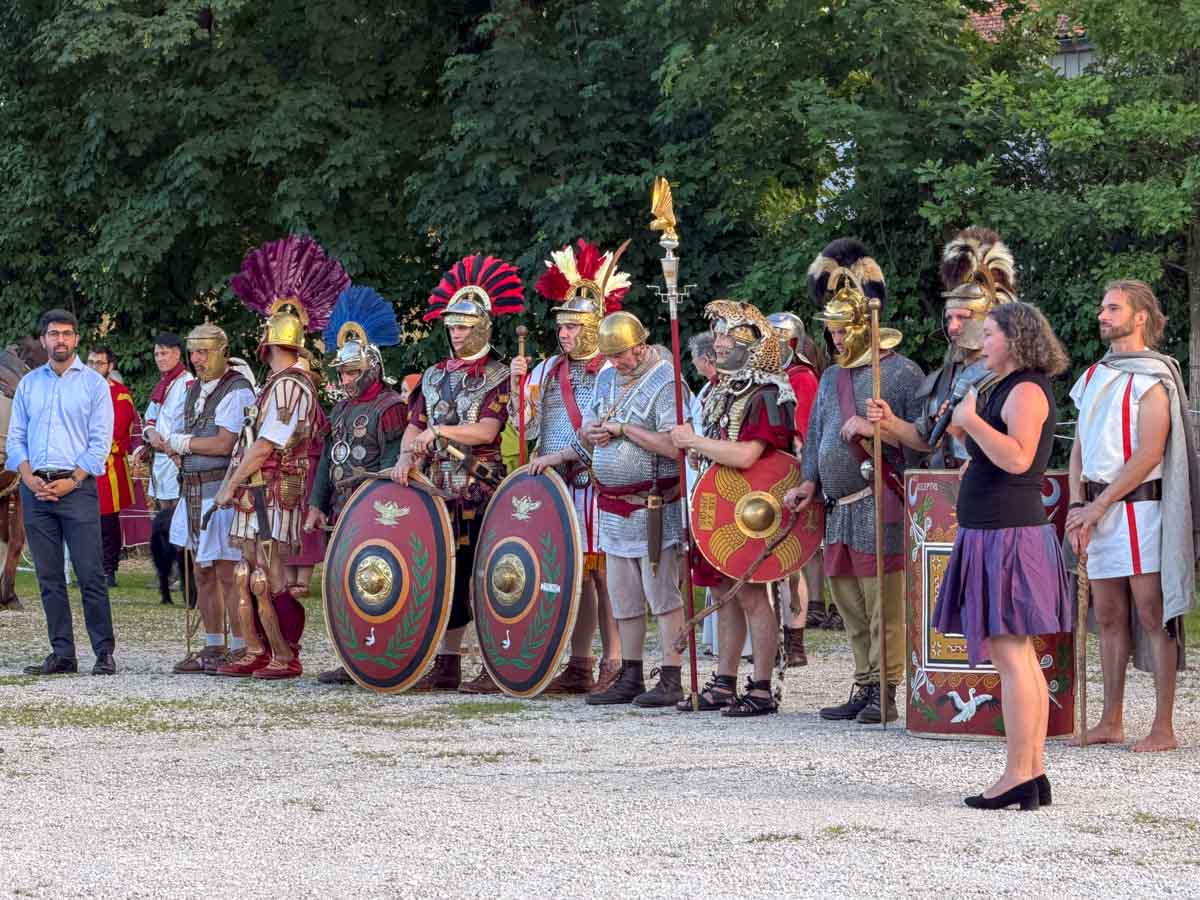Begrüßung der römischen Truppen