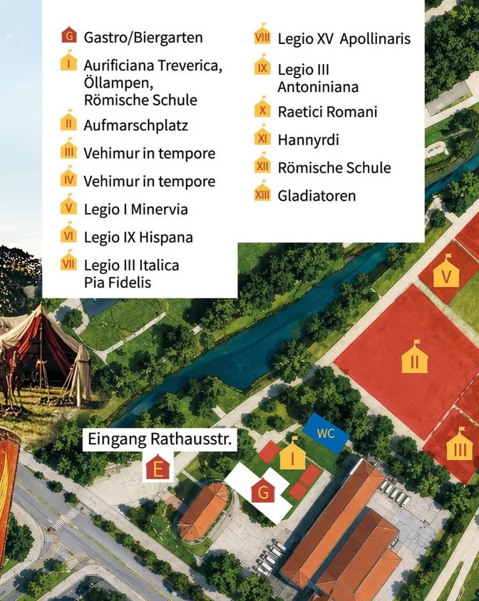 Römerfest Lageplan