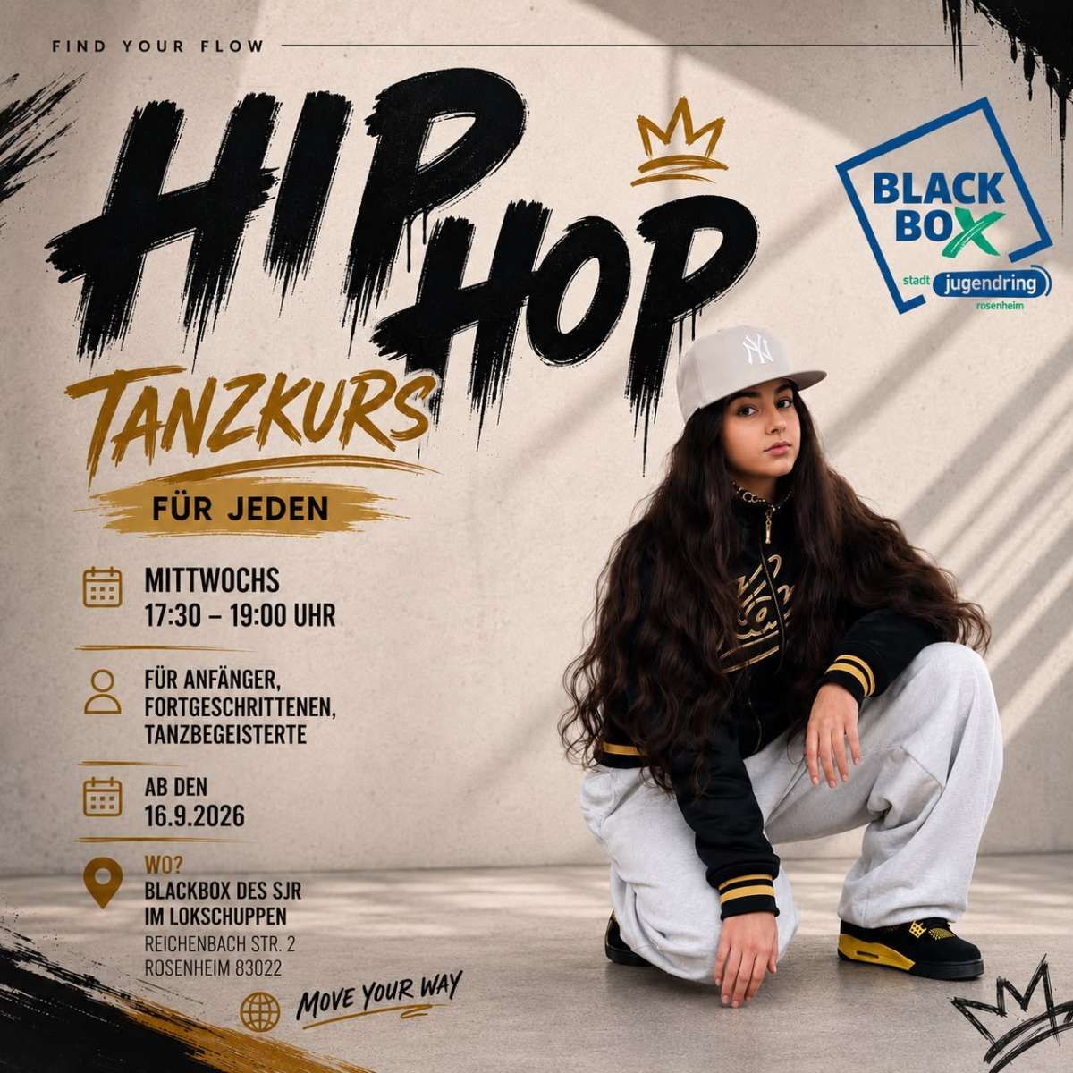 Offener Hip Hop Tanzkurs in der Blackbox