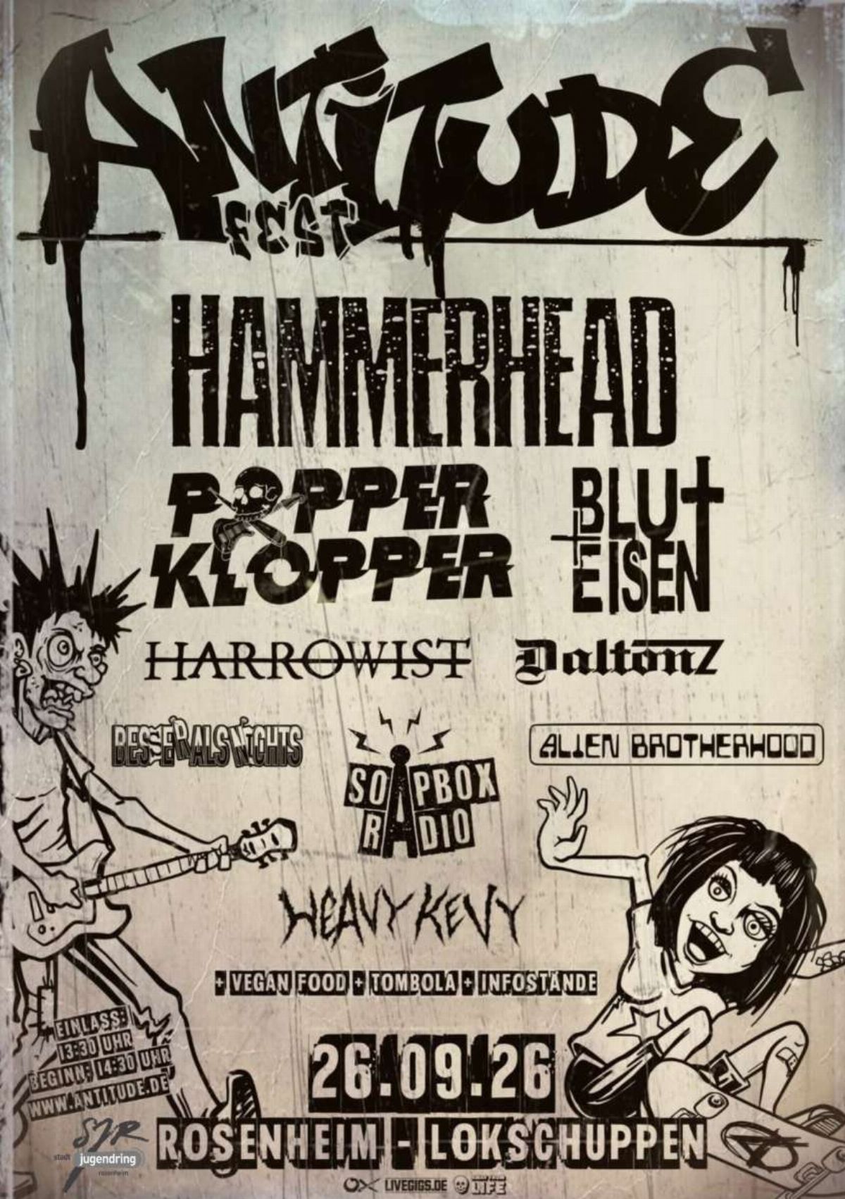 Antitude Fest auf der Bühne im Lokschuppen