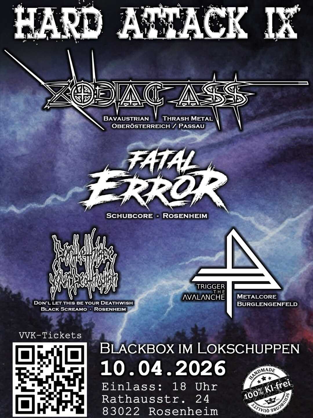 Hard Attack IX Metal Core Konzert in der Blackbox im Lokschuppen