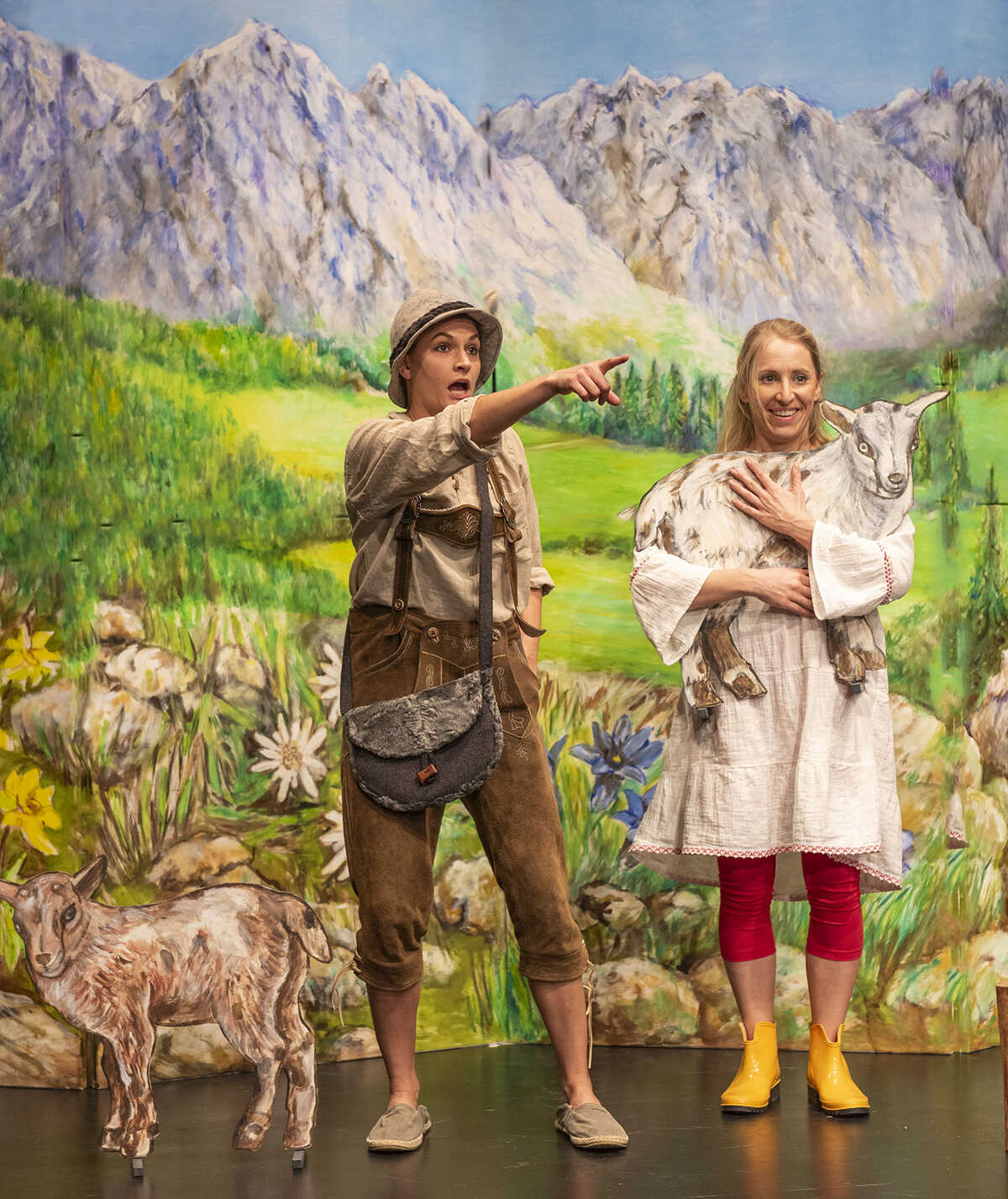 Kindertheater »Heidi« Bühne im Lokschuppen