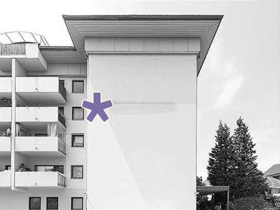 Wand Spitalstraße vorher