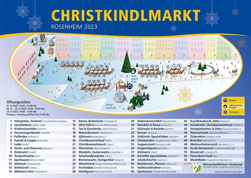 christkindlmarkt rosenheim budenplan