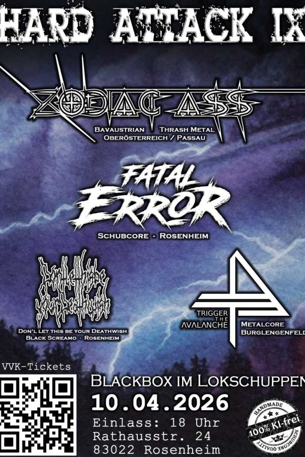 Hard Attack IX Metal Core Konzert in der Blackbox im Lokschuppen