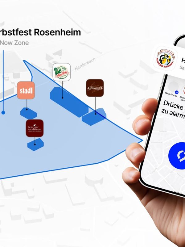 Mit SafeNow per Knopfdruck das Sicherheitsteam alarmieren