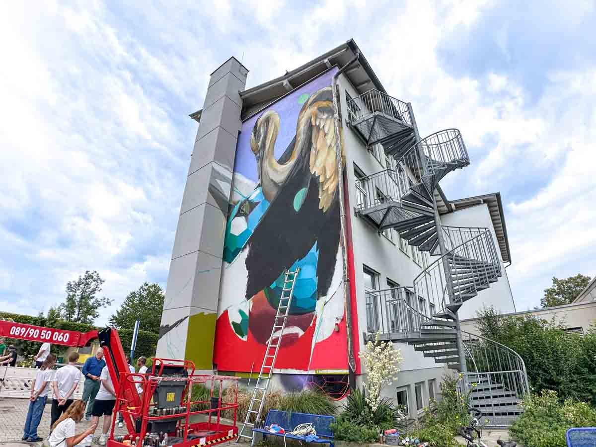 *transit art Wand Jeroo Mittelschule Westerndorf St. Peter