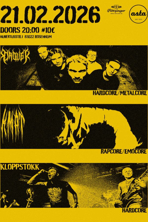 Live: Drover, Killmeafterthat, Kloppstokk in der Asta