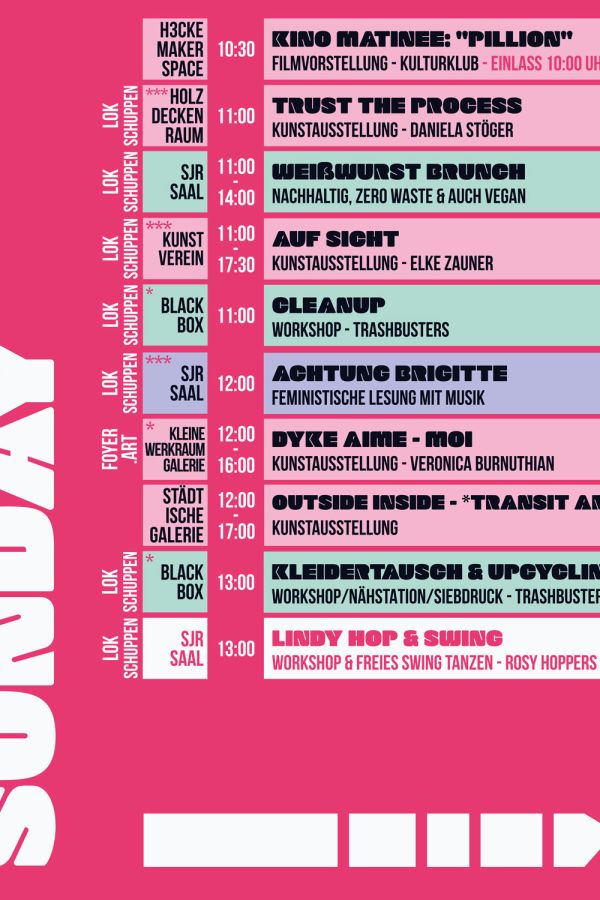 Festival mit V Programm Sonntag