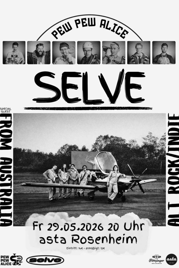 Konzert: Selve & Pew Pew Alice - live in der Asta