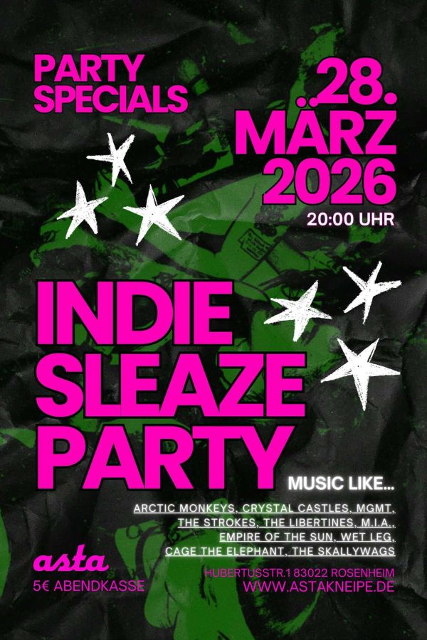 Indie Sleaze Party in der Asta