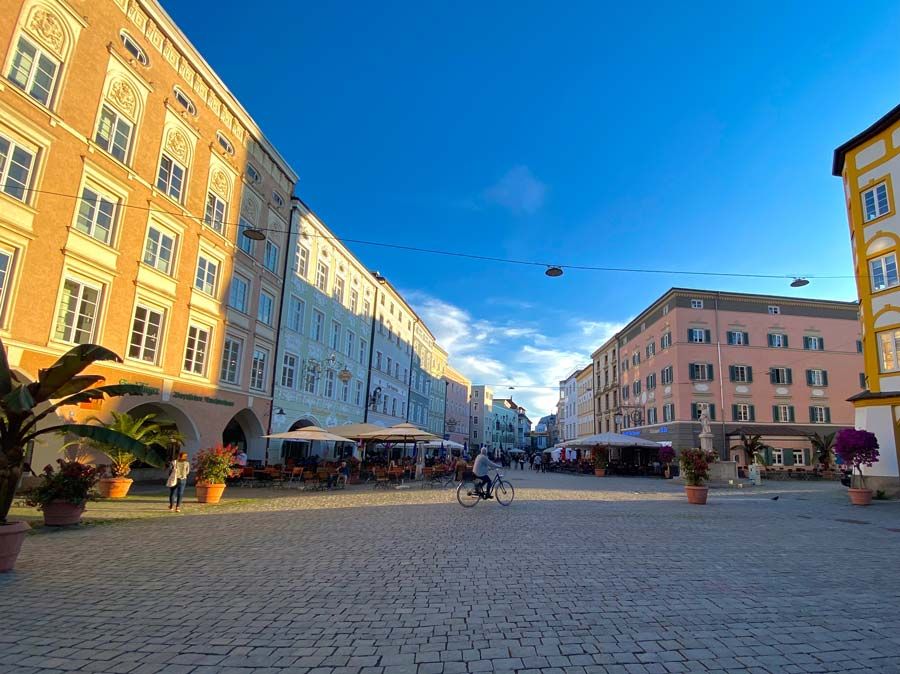 Stadt-Sonnenuntergang in Rosenheim