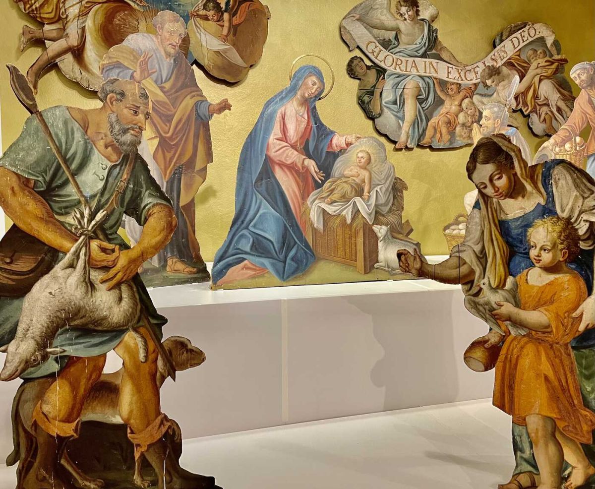 Weihnachtsgeschichte hören & kleine Krippe aus Holz im Holztechnischen Museumgestalten