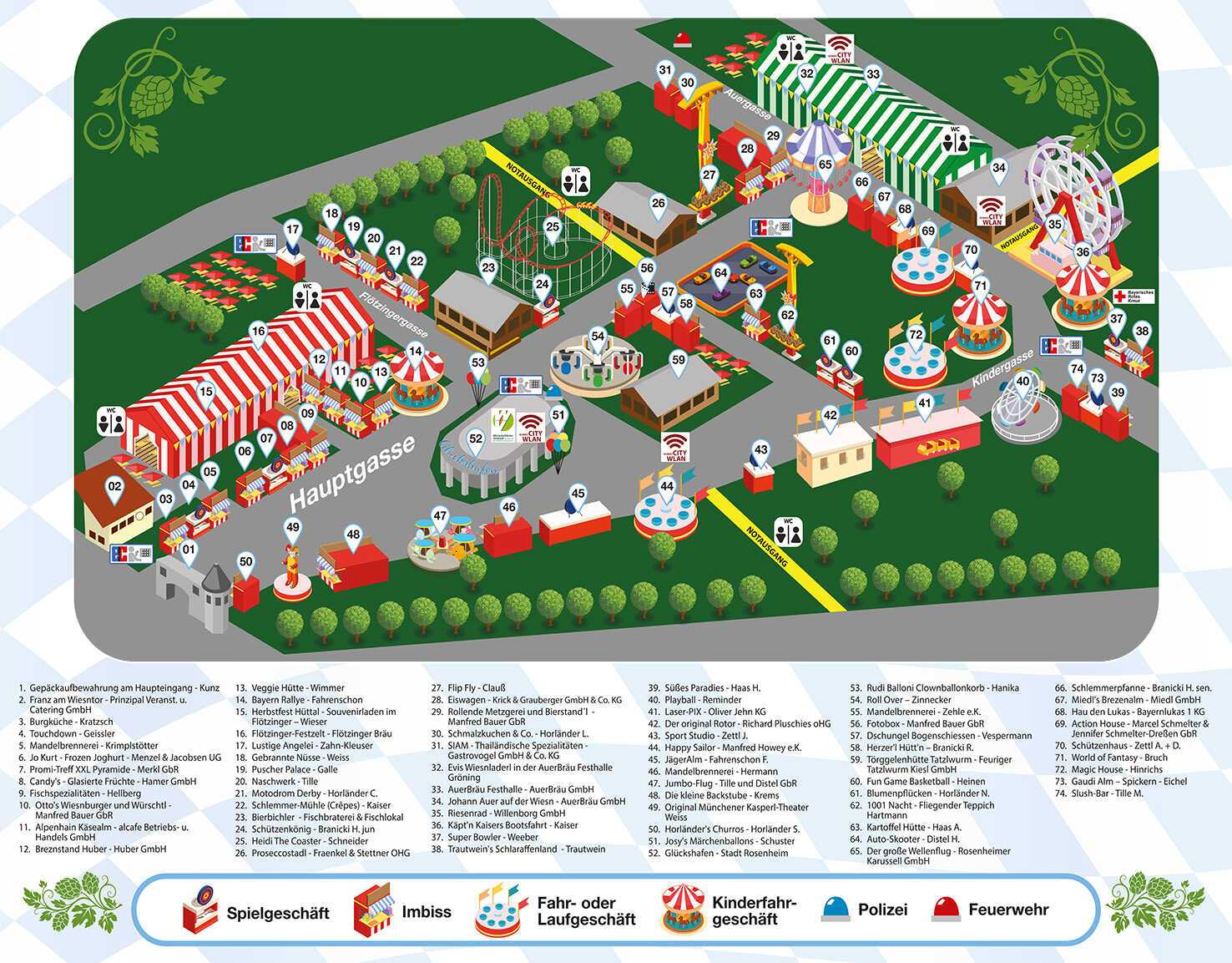 Lageplan Herbstfest Rosenheim