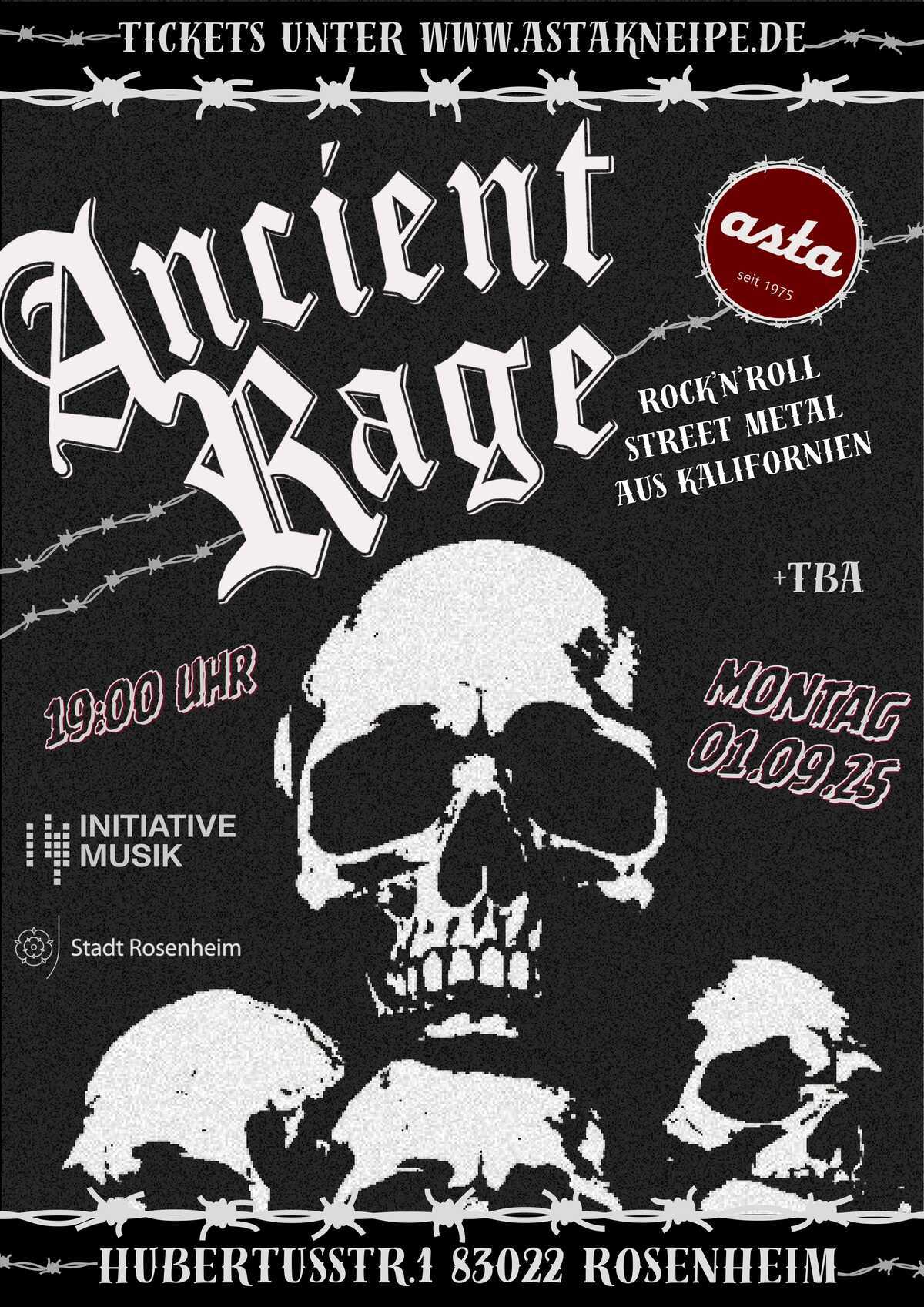 Street Metal / Rock’n’Roll »Ancient Rage« in der Asta