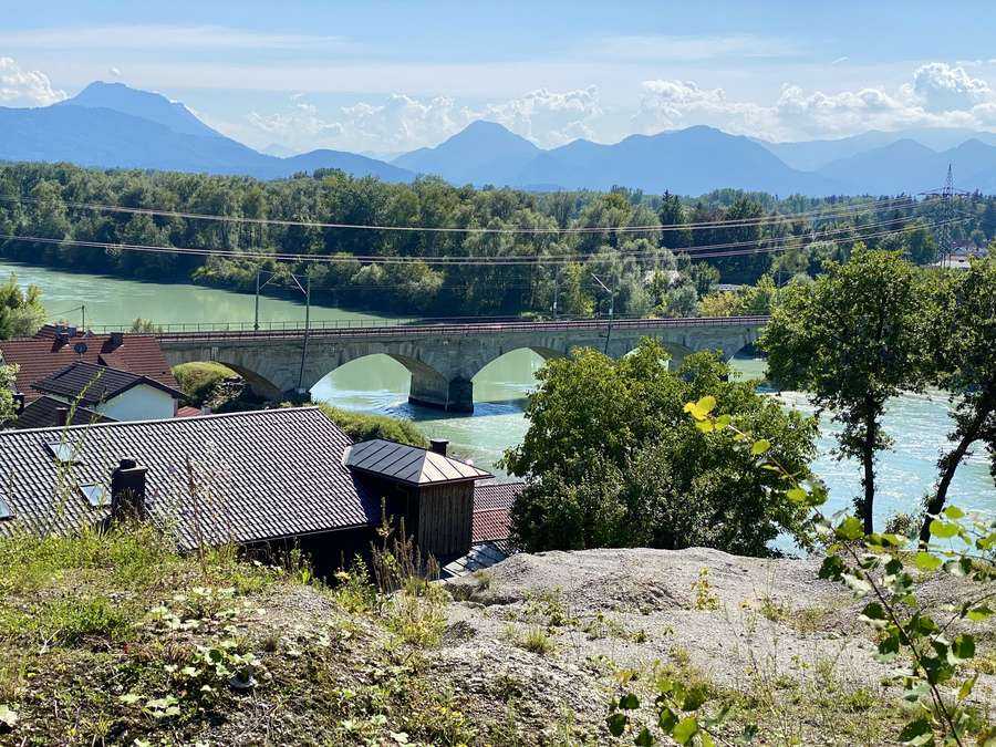 Servus aus Stephanskirchen - Blick auf den Inn