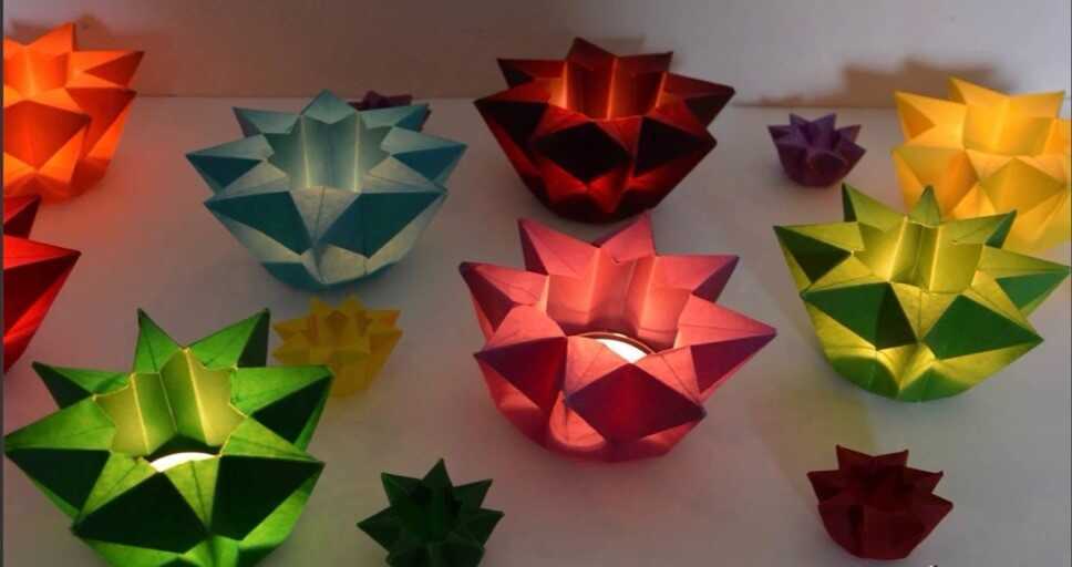 Tischlaterne aus Papier falten im Städtischen Museum