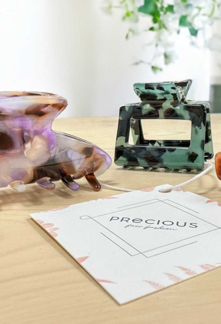 Faire trade Geschenk: Haarspangen aus getrockneter Baumwolle