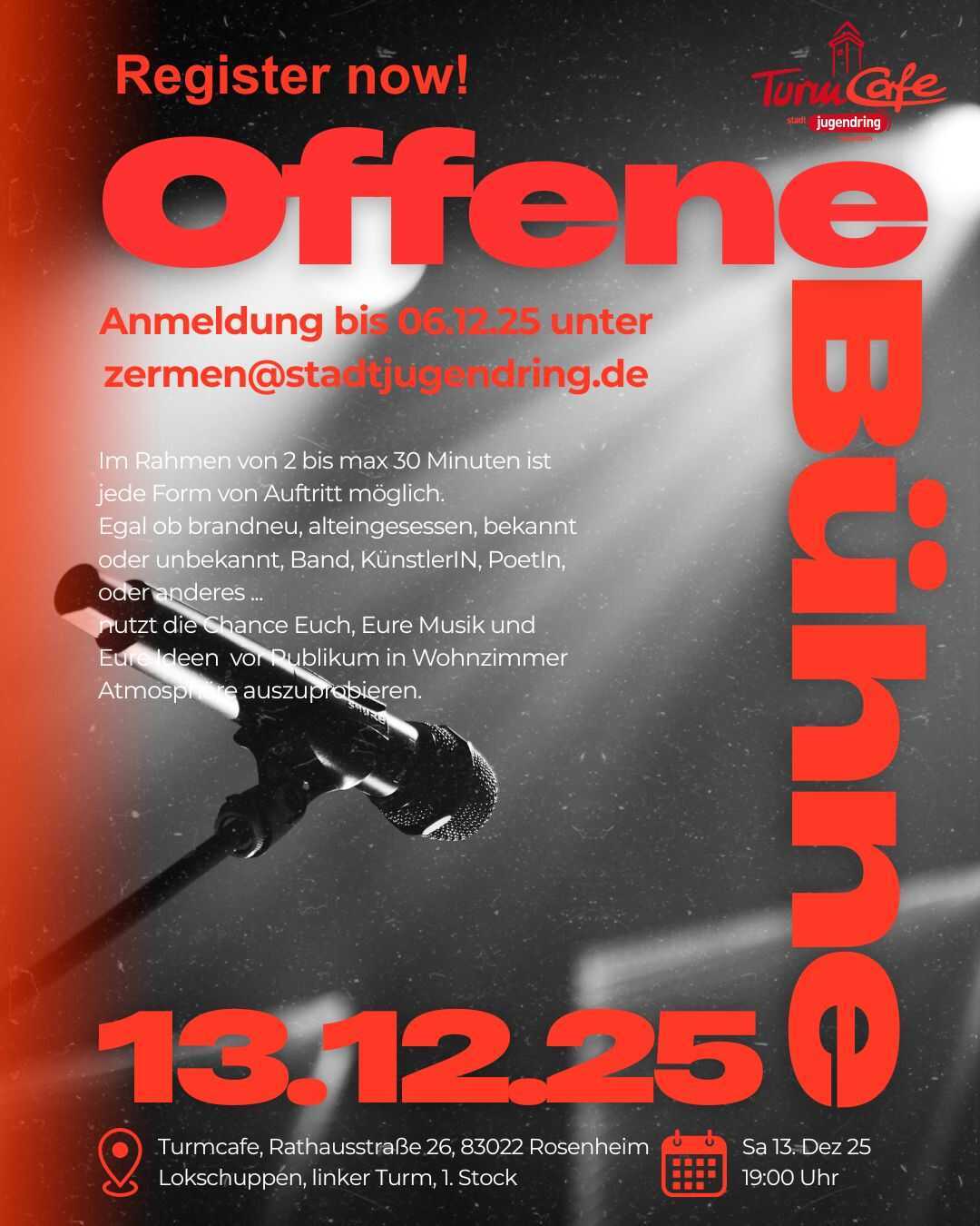 Offene Bühne im Turmcafe im Lokschuppen