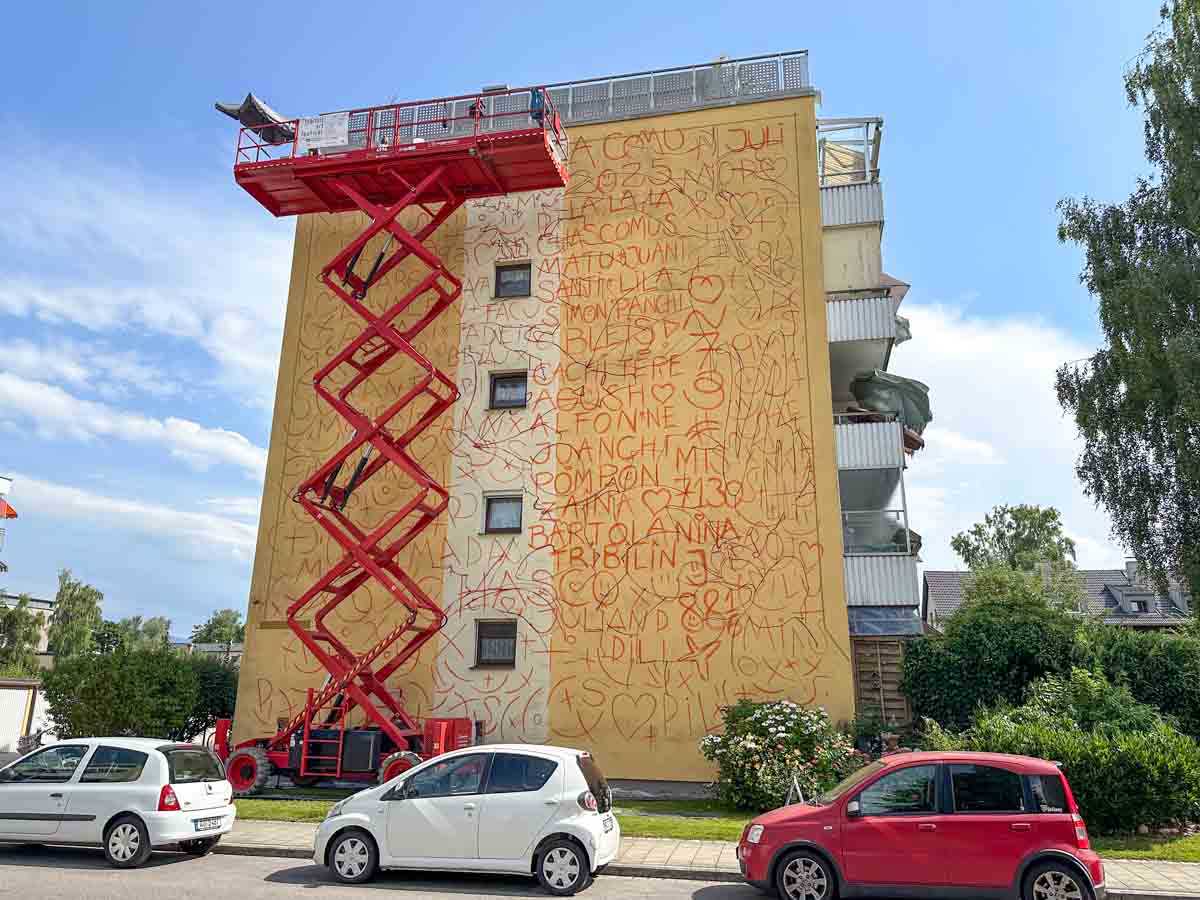 +transit art Wand Ciclope Arte Wohnhaus Schirmbeckstraße
