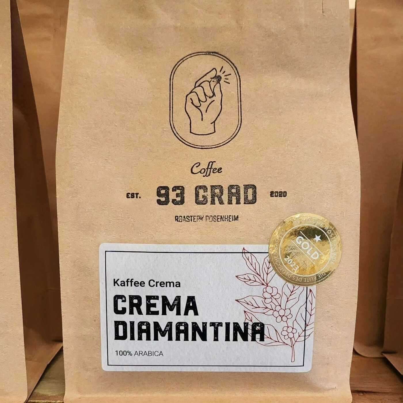 Die Kaffeerösterei 93 Grad hat eine Neue - die Crema Diamantina