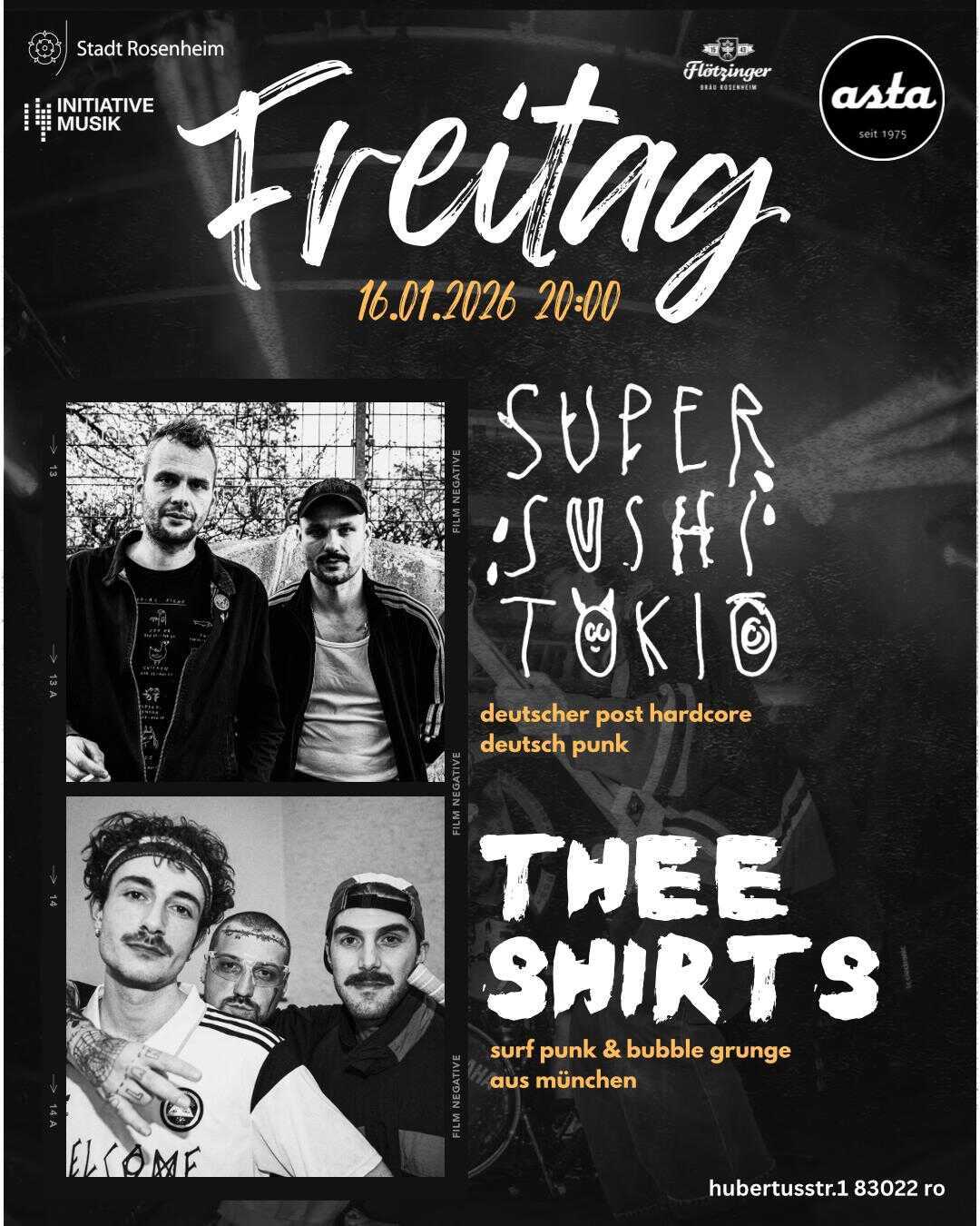 Super Sushi Tokio & Thee Shirts Live in der Asta