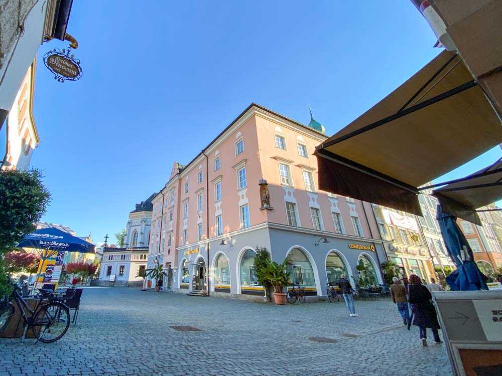 Blick auf den Ludwigsplatz in Rosenheim